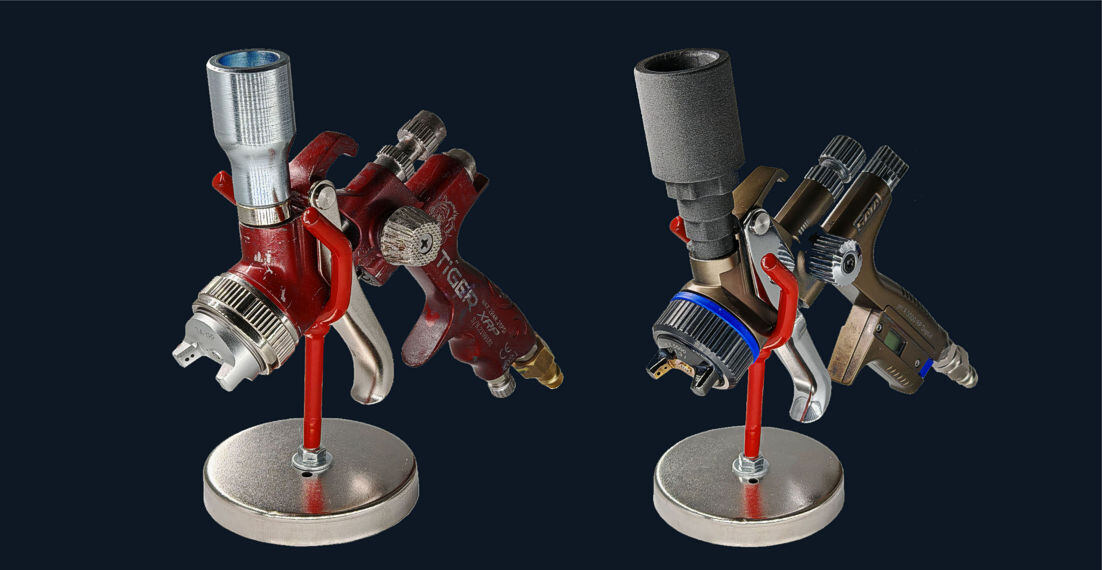 Uľahčite si striekanie vzoriek farby pomocou striekacej pištole na karty