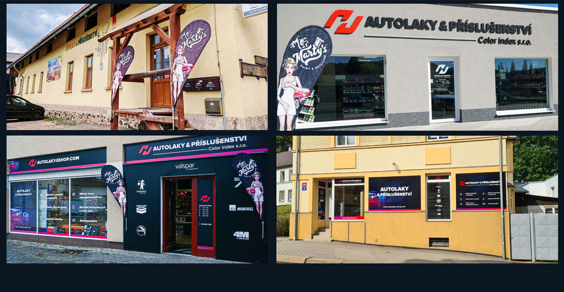 Navštívte naše predajne na štyroch miestach v Českej republike.