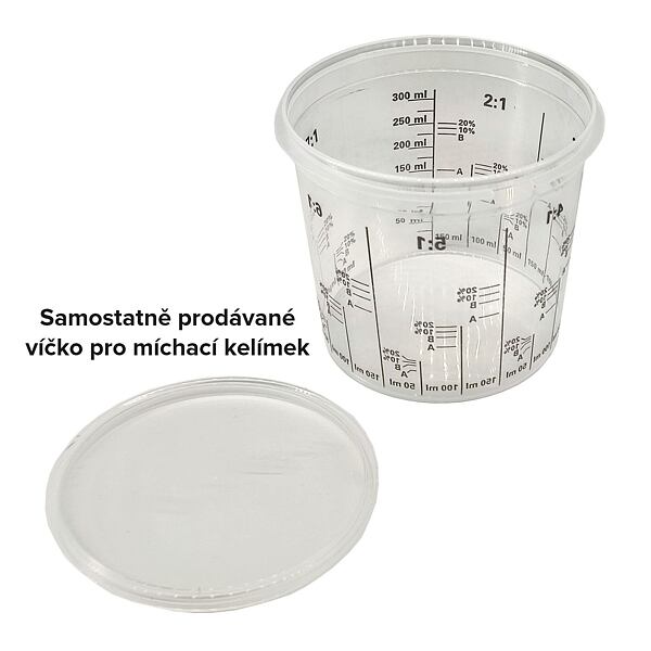 Víčko pro míchací kelímek.