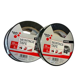 Schuller Čierna obojstranná lepiaca páska 19 mm x 5 m