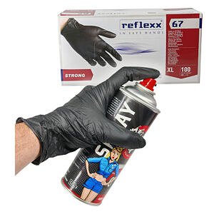 Reflexx 67 - Odolné nitrilové rukavice - veľkosť XL - 100ks