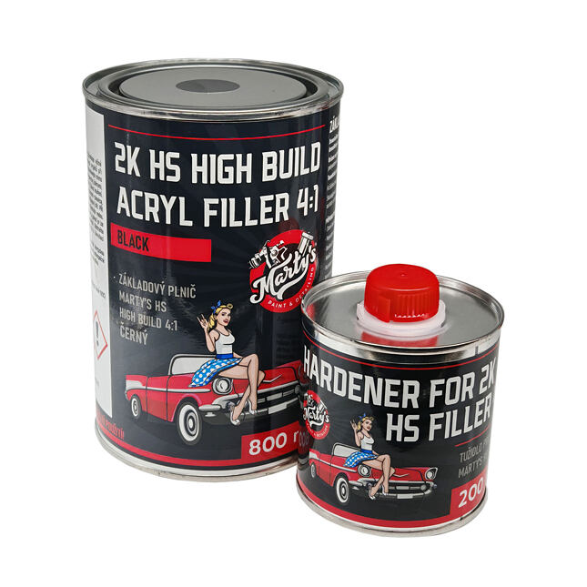 Marty´s Hi-Build Filler 4:1 800ml + 200ml tužidla - čierna