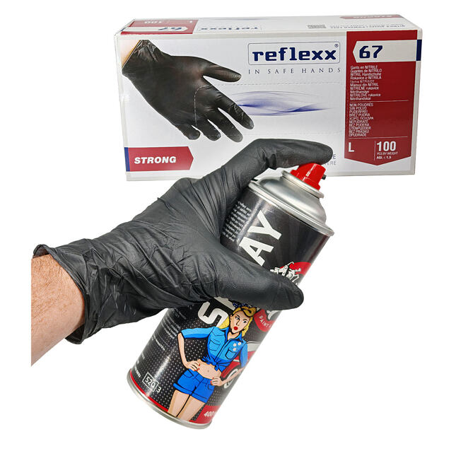 Reflexx 67 - Odolné nitrilové rukavice - veľkosť L - 100ks