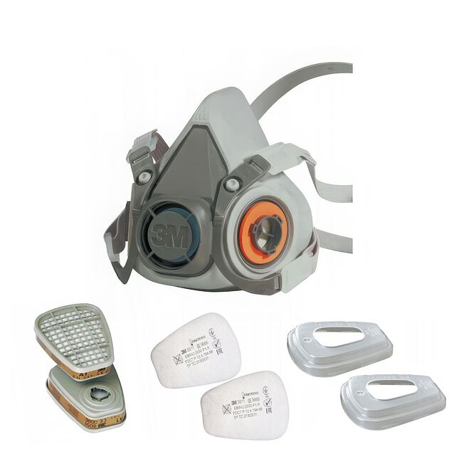 3M6300 Ochranná polomaska kompletná - veľkosť L