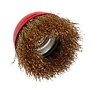 Rotačná drôtená kefa na odstraňovanie hrdze - 75 mm, M14